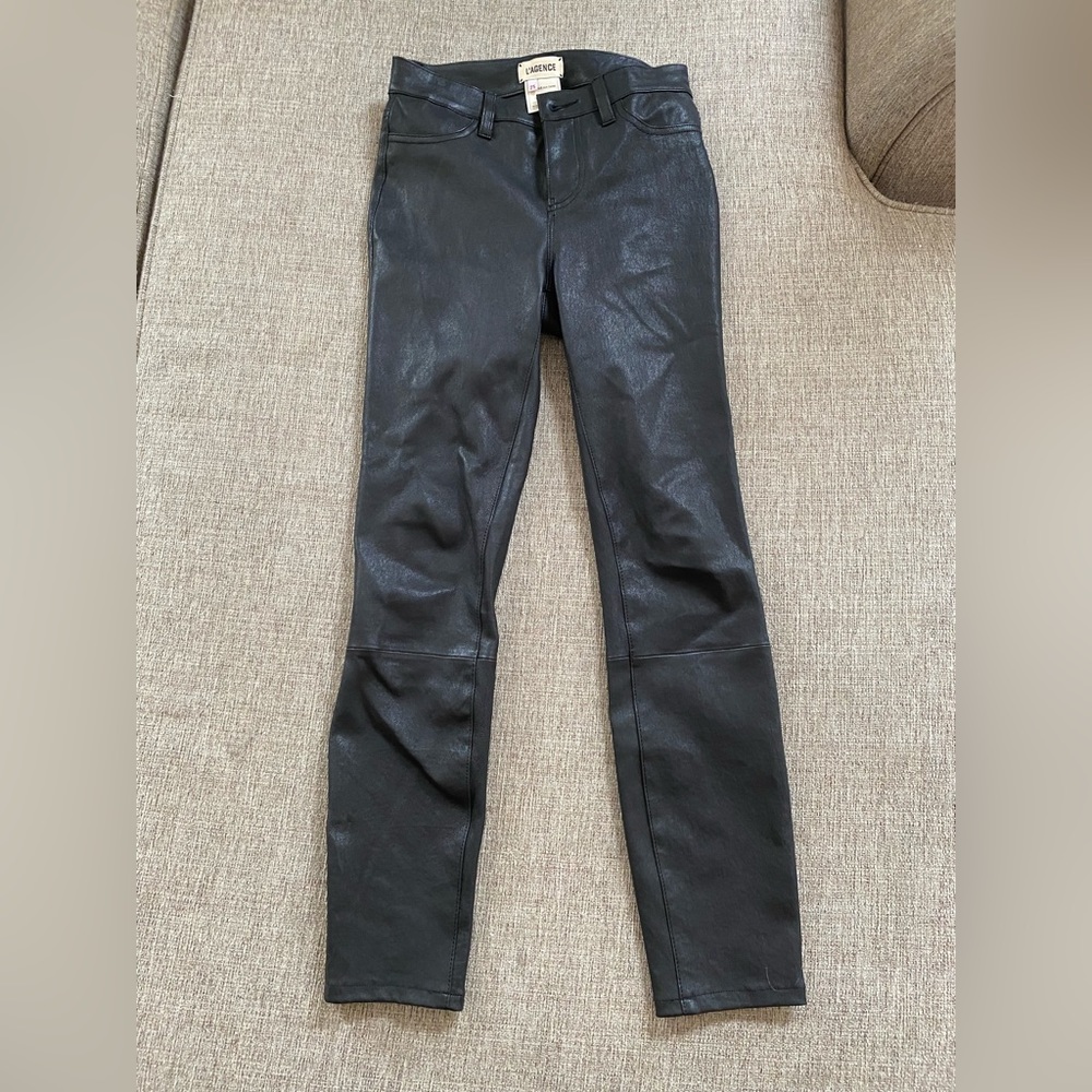 L’AGENCE Lamb Leather Pants - Size 25